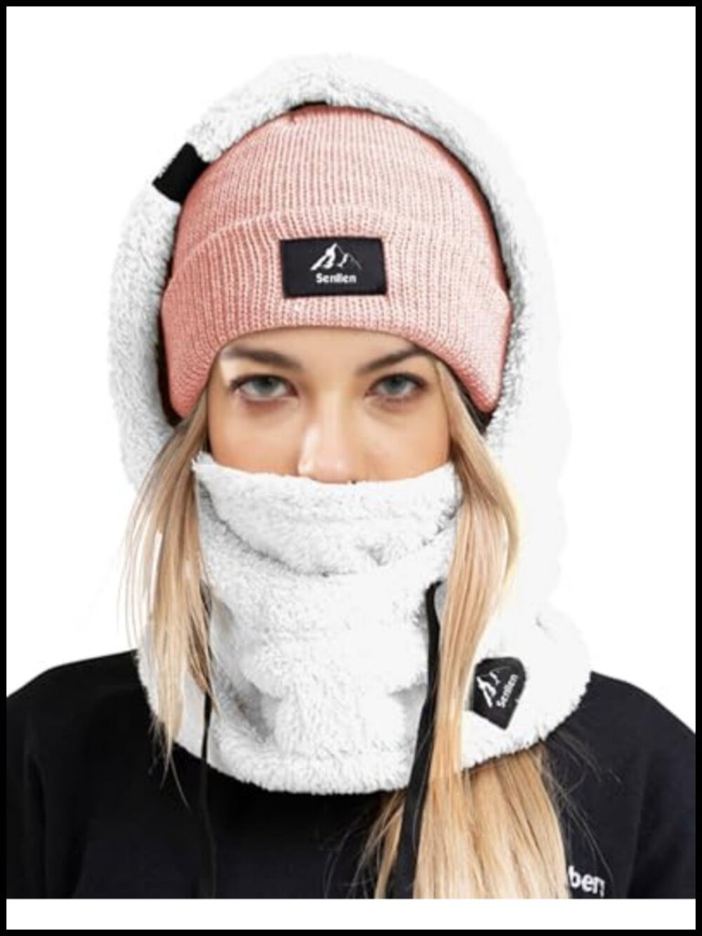 Fleece Balaclava Ski Mask Winter Thermal Sherpa Hood Adjustable Windproof